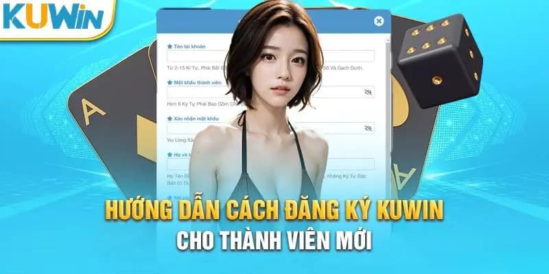 Người chơi điền đầy đủ thông tin khi đăng ký Kuwin